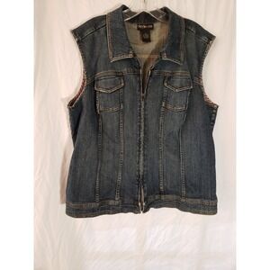 Women's Style And Co Denim Vest Size XL